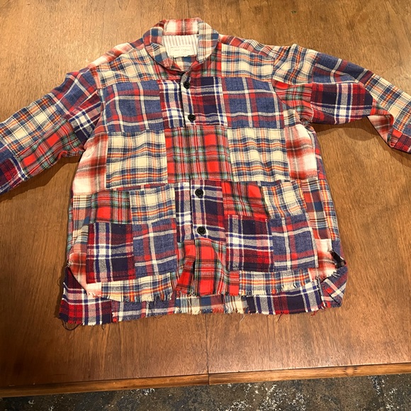 Greg Lauren scrap-work flannel. Size 3 (Large) - Picture 1 of 7